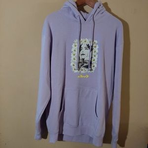 Bjork Can't blame the youth ,purple daisy graphic hoodie. Unisex Size medium